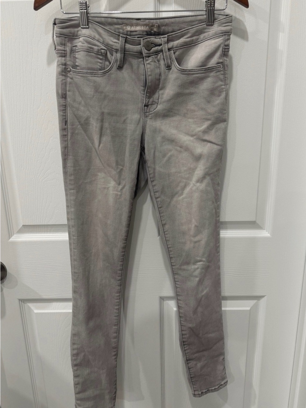 Athleta Sculptek Women's Grey High-rise skinny Jeans Size 8
